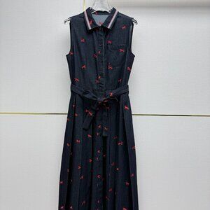 Thom Browne new denim sleeveless dress